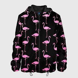 Куртка с капюшоном мужская Фламинго Чёрная, цвет: 3D-черный