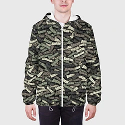 Куртка с капюшоном мужская Камуфляж - Вован, цвет: 3D-белый — фото 2
