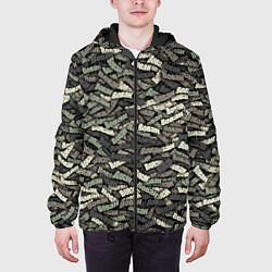 Куртка с капюшоном мужская Камуфляж - Вован, цвет: 3D-черный — фото 2