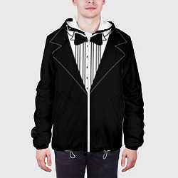 Куртка с капюшоном мужская Смокинг 2, цвет: 3D-белый — фото 2