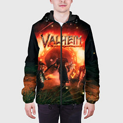 Куртка с капюшоном мужская Valheim, цвет: 3D-черный — фото 2
