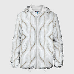Куртка с капюшоном мужская Вязанка, цвет: 3D-белый