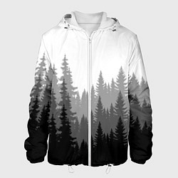 Куртка с капюшоном мужская Темный Лес, цвет: 3D-белый