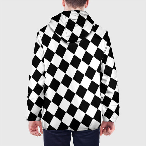 Мужская куртка Шахматы / 3D-Белый – фото 4