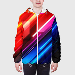 Куртка с капюшоном мужская НЕОН, цвет: 3D-белый — фото 2
