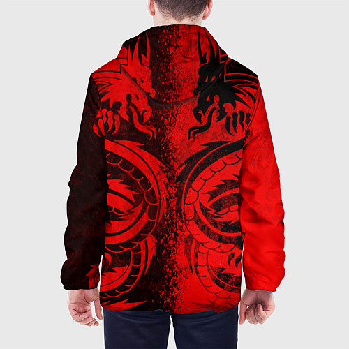 Мужская куртка BLACK RED DRAGONS TATOO / 3D-Белый – фото 4