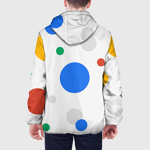 Мужская куртка Цветной горох / 3D-Белый – фото 4