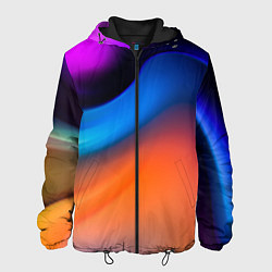 Куртка с капюшоном мужская Цветной шум, цвет: 3D-черный