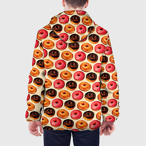 Мужская куртка Пончики / 3D-Белый – фото 4