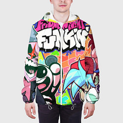 Куртка с капюшоном мужская Friday night funkin, цвет: 3D-белый — фото 2