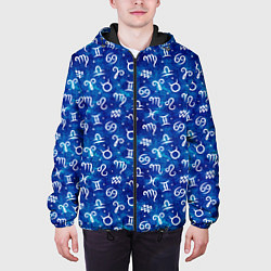 Куртка с капюшоном мужская Знаки Зодиака, цвет: 3D-черный — фото 2