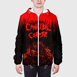 Куртка с капюшоном мужская CANNIBAL CORPSE, цвет: 3D-белый — фото 2