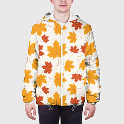 Куртка с капюшоном мужская Осень Autumn, цвет: 3D-белый — фото 2