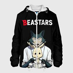 Куртка с капюшоном мужская Beastars Выдающиеся звери, цвет: 3D-белый