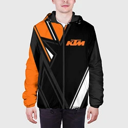 Куртка с капюшоном мужская KTM КТМ, цвет: 3D-черный — фото 2