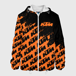 Куртка с капюшоном мужская KTM КТМ, цвет: 3D-белый