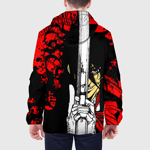 Мужская куртка Алукард - Хеллсинг / 3D-Черный – фото 4