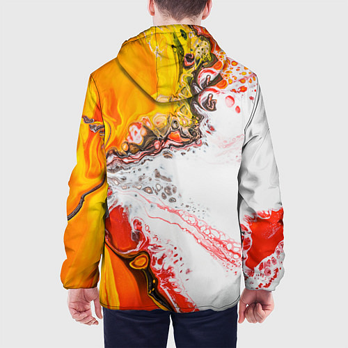 Мужская куртка Рисунок желтой краской / 3D-Белый – фото 4