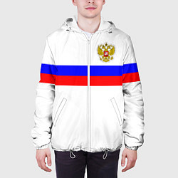Куртка с капюшоном мужская СБОРНАЯ РОССИИ 2021, цвет: 3D-белый — фото 2