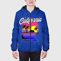 Куртка с капюшоном мужская California golden coast, цвет: 3D-черный — фото 2