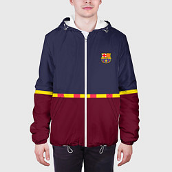 Куртка с капюшоном мужская FC Barcelona Flag and team Logo 202122, цвет: 3D-белый — фото 2