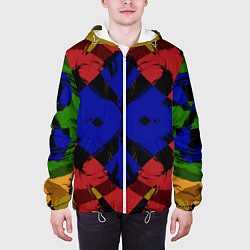 Куртка с капюшоном мужская Абстракция, цвет: 3D-белый — фото 2