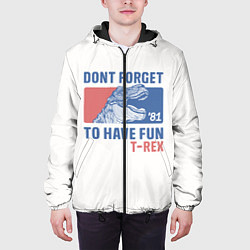 Куртка с капюшоном мужская T-rex Dino, цвет: 3D-черный — фото 2