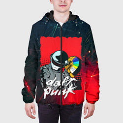 Куртка с капюшоном мужская DAFT PUNK MUSIC, цвет: 3D-черный — фото 2