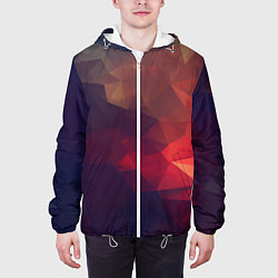 Куртка с капюшоном мужская Лавовый вектор, цвет: 3D-белый — фото 2