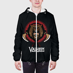 Куртка с капюшоном мужская Valheim Viking Bear, цвет: 3D-белый — фото 2