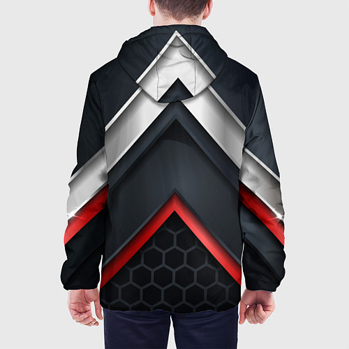 Мужская куртка 3D соты объемная броня сталь / 3D-Белый – фото 4