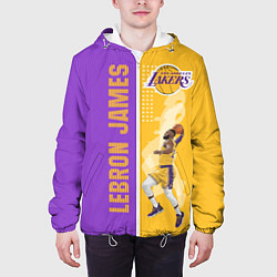 Куртка с капюшоном мужская Леброн NBA, цвет: 3D-белый — фото 2
