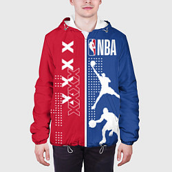 Куртка с капюшоном мужская NBA, цвет: 3D-белый — фото 2