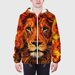 Куртка с капюшоном мужская LION, цвет: 3D-белый — фото 2