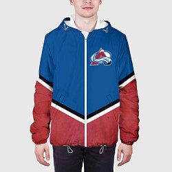 Куртка с капюшоном мужская Colorado Avalanche, цвет: 3D-белый — фото 2