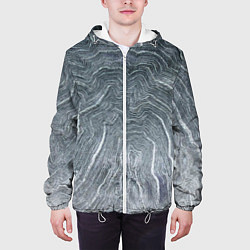 Куртка с капюшоном мужская Negative Waves, цвет: 3D-белый — фото 2