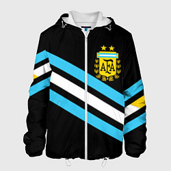 Куртка с капюшоном мужская Сборная Аргентины, цвет: 3D-белый