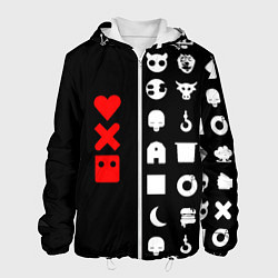 Куртка с капюшоном мужская Любовь, смерть и роботы, цвет: 3D-белый