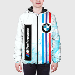 Куртка с капюшоном мужская BMW БМВ M PERFORMANCE, цвет: 3D-черный — фото 2