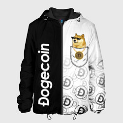 Куртка с капюшоном мужская DOGECOIN DOGE КАРМАН, цвет: 3D-черный