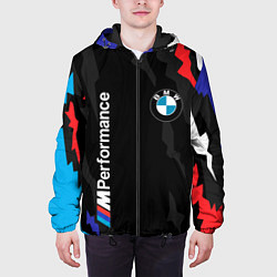 Куртка с капюшоном мужская BMW M PERFORMANCE БМВ М, цвет: 3D-черный — фото 2