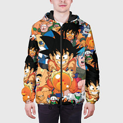 Куртка с капюшоном мужская Dragon Ball главные герои, цвет: 3D-черный — фото 2
