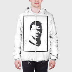 Куртка с капюшоном мужская Легендарный Футболист Роналду, цвет: 3D-белый — фото 2