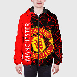 Куртка с капюшоном мужская МАНЧЕСТЕР MANCHESTER UNITED, цвет: 3D-черный — фото 2