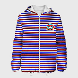 Куртка с капюшоном мужская Тельняшка кот - ниндзя, цвет: 3D-белый