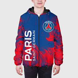 Куртка с капюшоном мужская ФК ПСЖ PARIS SAINT GERMAIN, цвет: 3D-черный — фото 2