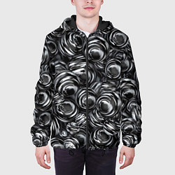 Куртка с капюшоном мужская Glossy Balls, цвет: 3D-черный — фото 2