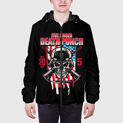 Куртка с капюшоном мужская 5FDP Five Finger Death Punch, цвет: 3D-черный — фото 2