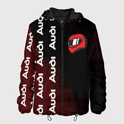 Куртка с капюшоном мужская Ауди - Pro Racing Паттерн, цвет: 3D-черный