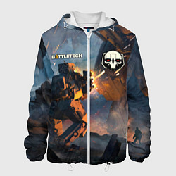 Куртка с капюшоном мужская Battletech warrior, цвет: 3D-белый
